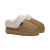 CLOUDY FLATFORM FUR MULES - CHESTNUT